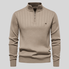 Lennox - Men's Ribbed Mock-Neck Half-Zip Pullover