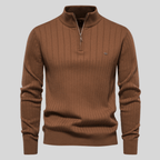 Lennox - Men's Ribbed Mock-Neck Half-Zip Pullover