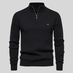 Lennox - Men's Ribbed Mock-Neck Half-Zip Pullover