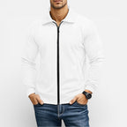 Leroy - Men's Knit Zipped Textured Jacket