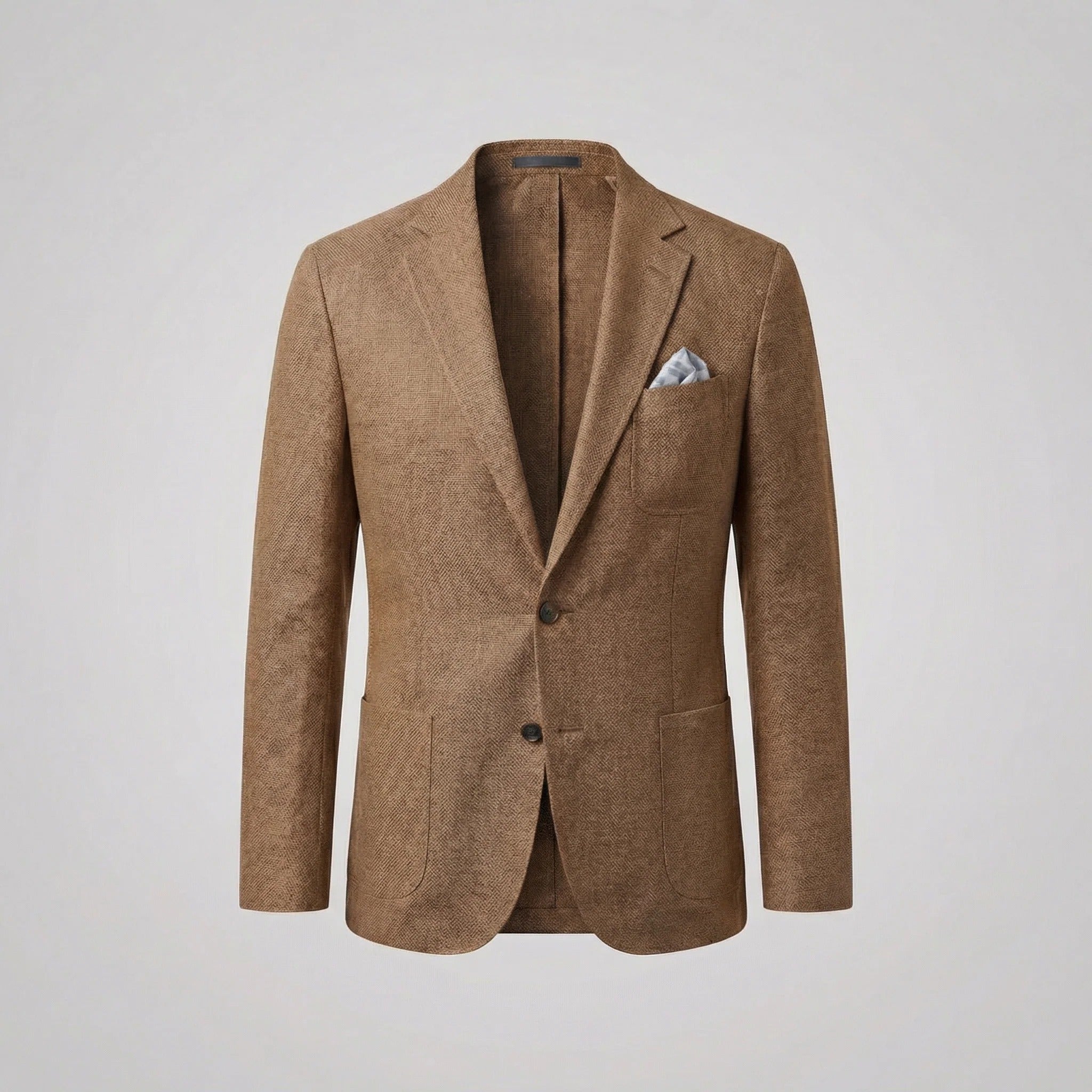 Lucian - Men's Unstructured Linen Blazer with Notch Lapels
