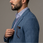 Lucian - Men's Unstructured Linen Blazer with Notch Lapels