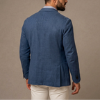 Lucian - Men's Unstructured Linen Blazer with Notch Lapels