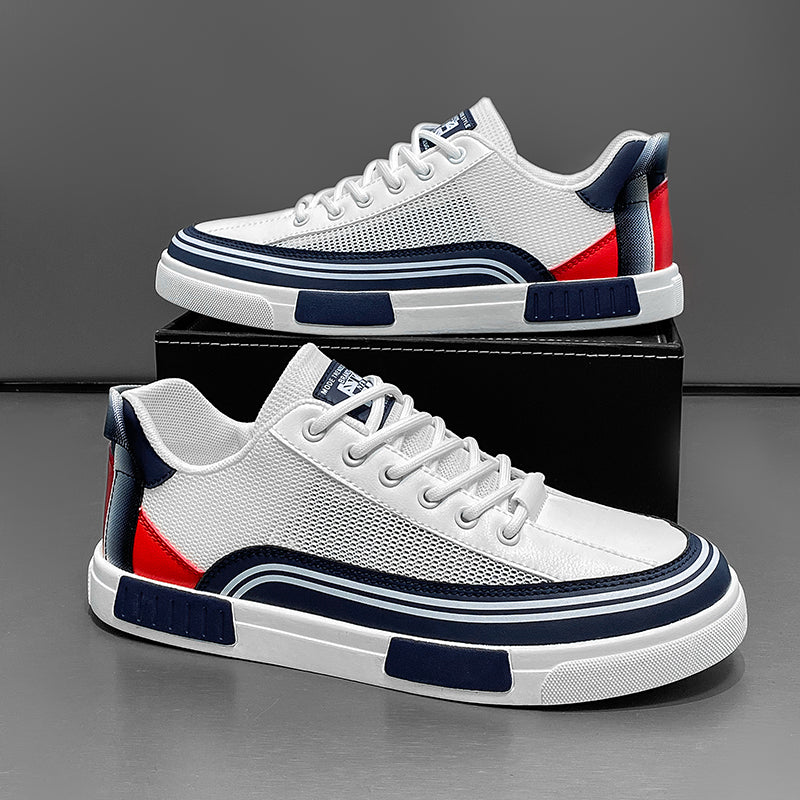 Lucio - Men's Lace-Up Sneakers with Mesh Panelling