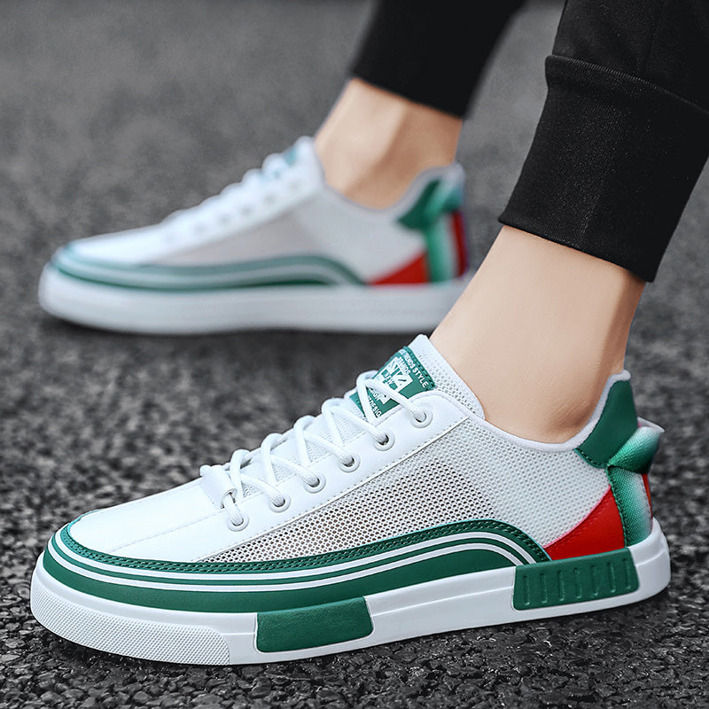 Lucio - Men's Lace-Up Sneakers with Mesh Panelling