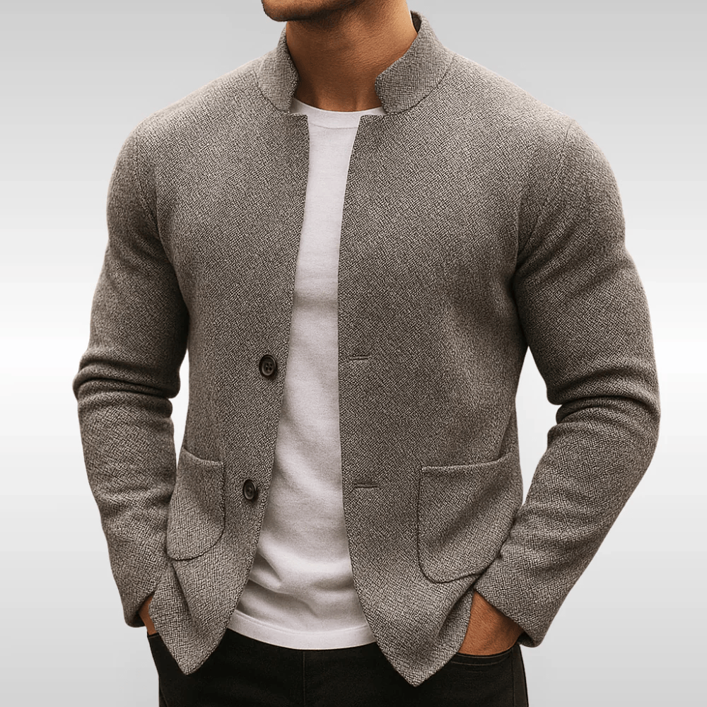 Luke - Men's Casual Textured Knit Blazer