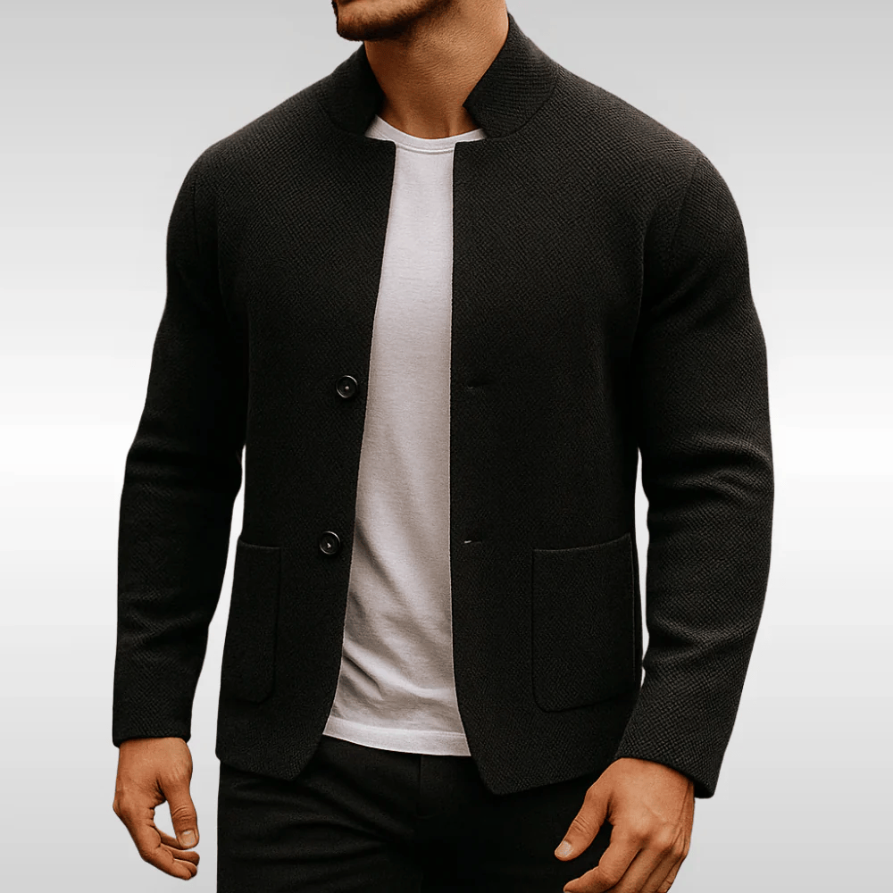 Luke - Men's Casual Textured Knit Blazer