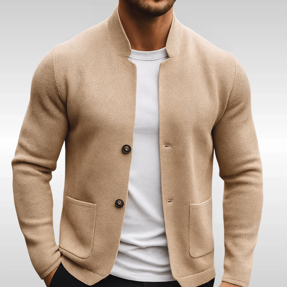 Luke - Men's Casual Textured Knit Blazer