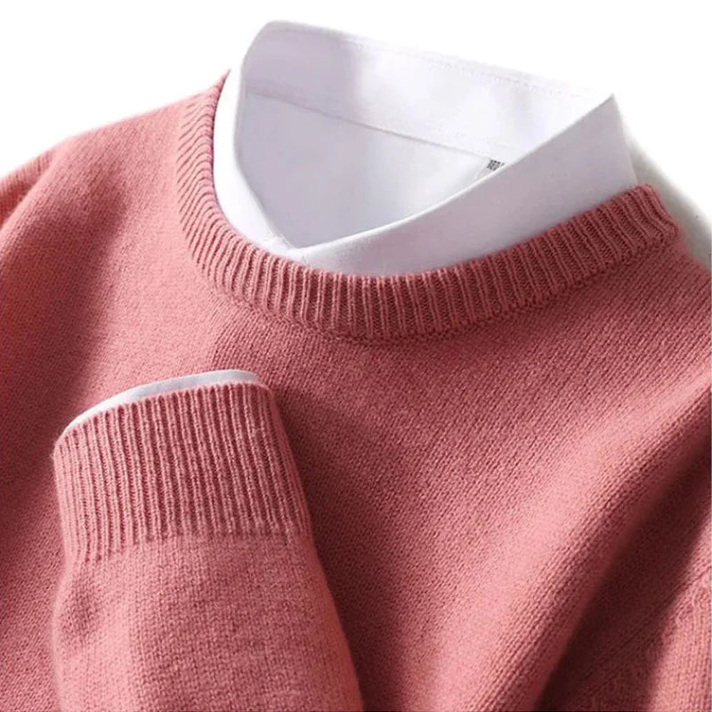 Lysander - Men's Ribbed Cashmere Blend Crewneck Sweater