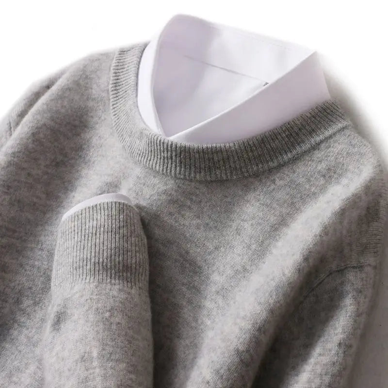 Lysander - Men's Ribbed Cashmere Blend Crewneck Sweater
