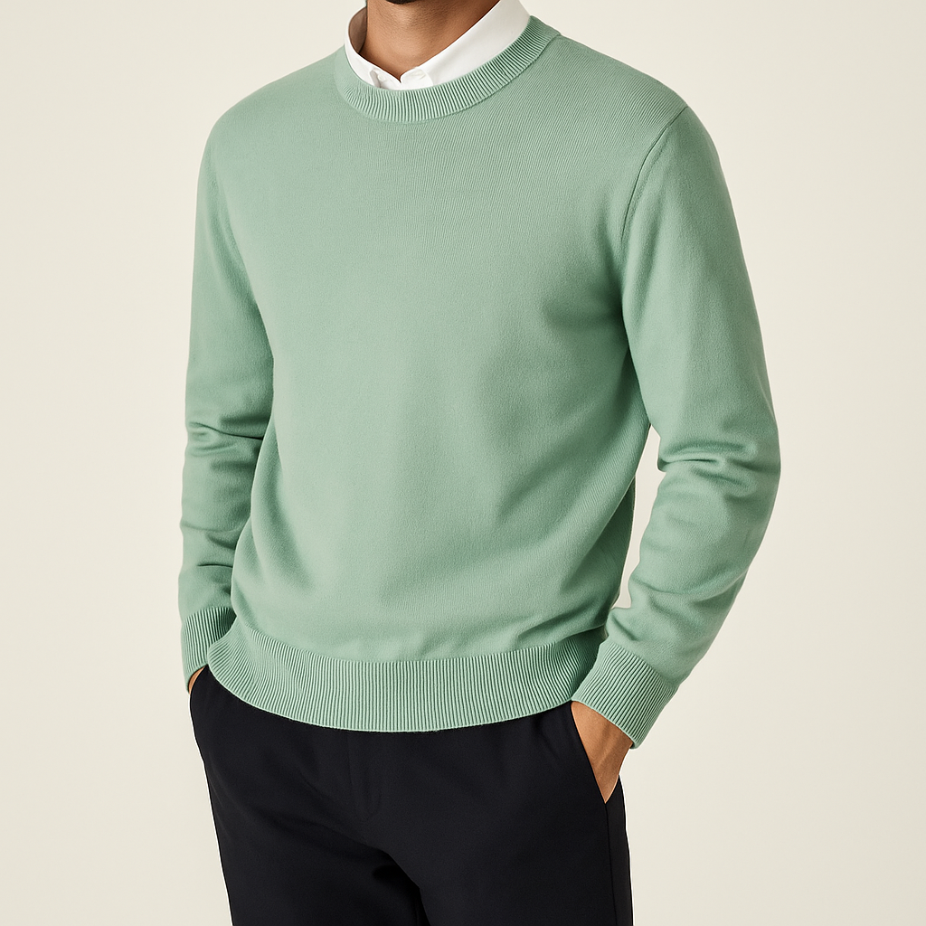 Lysander - Men's Ribbed Cashmere Blend Crewneck Sweater