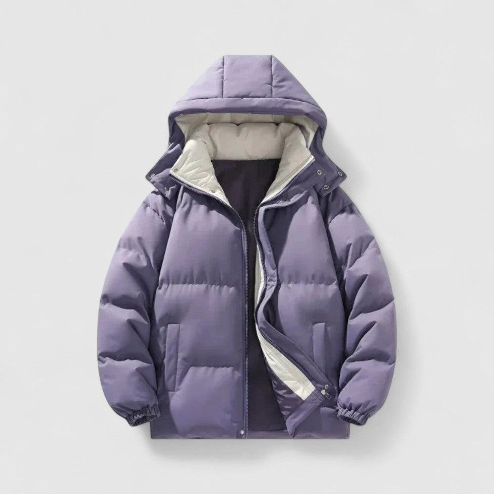 Marcus - Men's Quilted Puffer Jacket with Detachable Hood