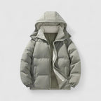 Marcus - Men's Quilted Puffer Jacket with Detachable Hood