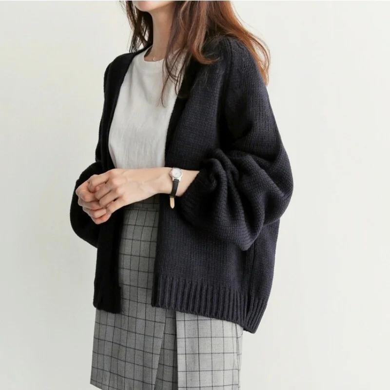Margery - Women's Relaxed Knit Cardigan with Drop Shoulders