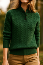 Margot - Women's Cable-Knit Pullover 