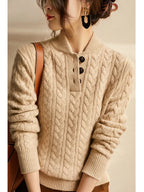 Margot - Women's Cable-Knit Pullover 