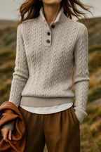 Margot - Women's Cable-Knit Pullover 
