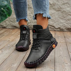 Margot - Women's Lace-Up Ankle Boots with Whipstitched Sole