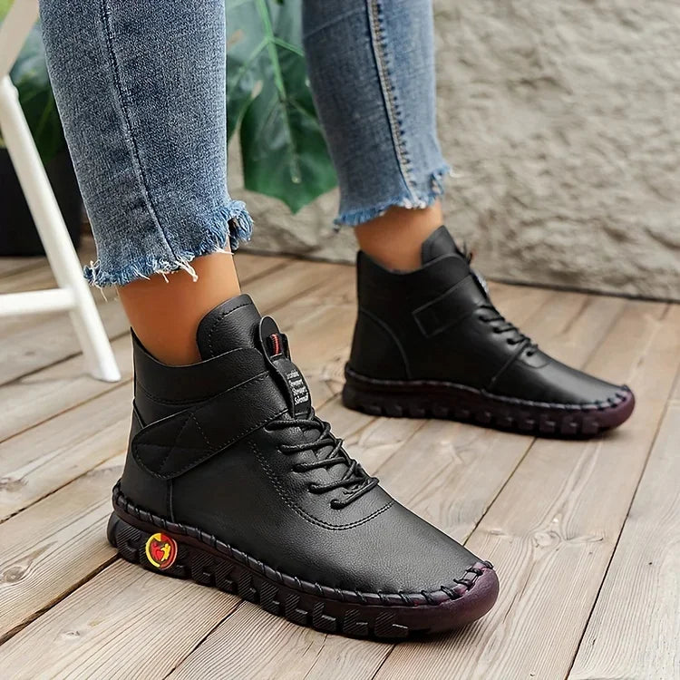Margot - Women's Lace-Up Ankle Boots with Whipstitched Sole