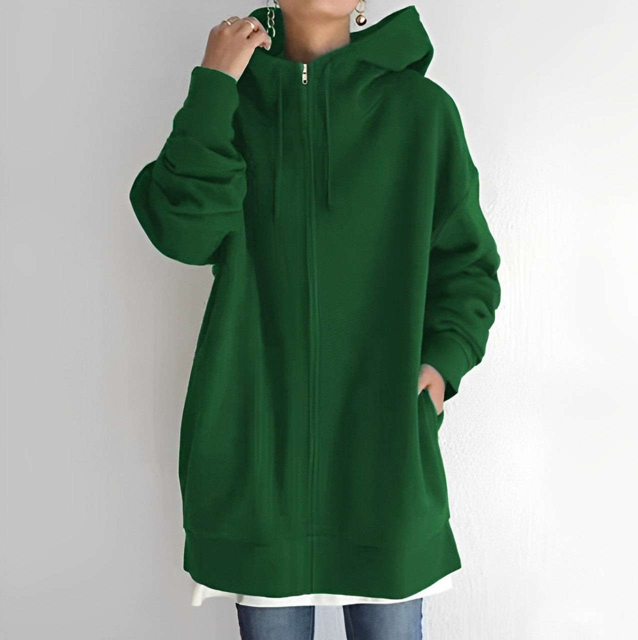Margot - Women's Puffer Hoodie with Full-Length Zip