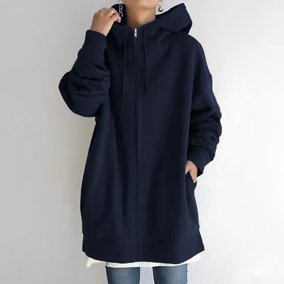 Margot - Women's Puffer Hoodie with Full-Length Zip