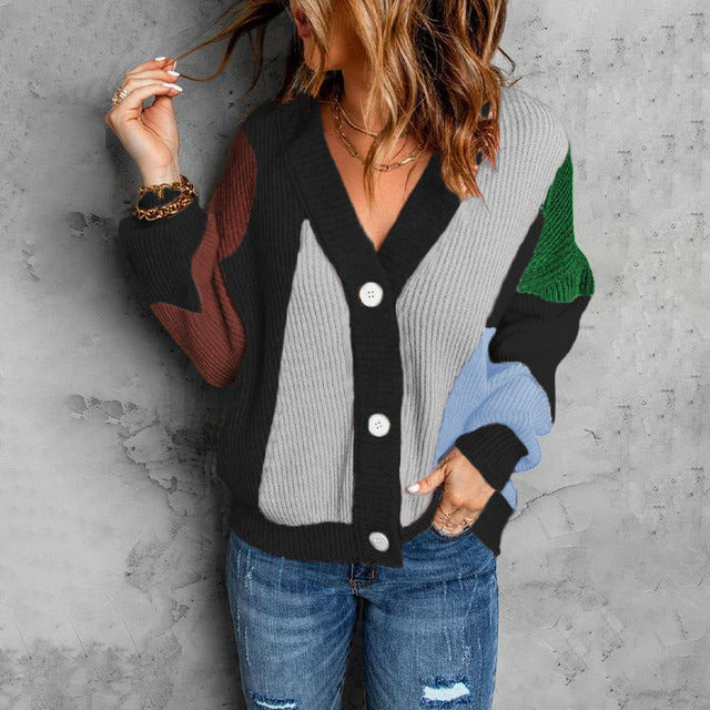Mariana - Women's Ribbed Button-Front Cardigan