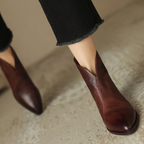 Marlene - Women's Pointed-Toe Ankle Boots with Stacked Heel