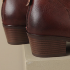 Marlene - Women's Pointed-Toe Ankle Boots with Stacked Heel