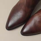 Marlene - Women's Pointed-Toe Ankle Boots with Stacked Heel