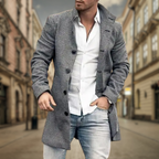 Matthieu - Men's Tailored Wool-Blend Overcoat