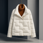 Meredith - Women's Button-Front Quilted Puffer Jacket
