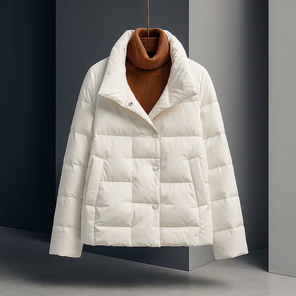 Meredith - Women's Button-Front Quilted Puffer Jacket