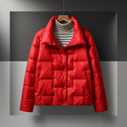 Meredith - Women's Button-Front Quilted Puffer Jacket