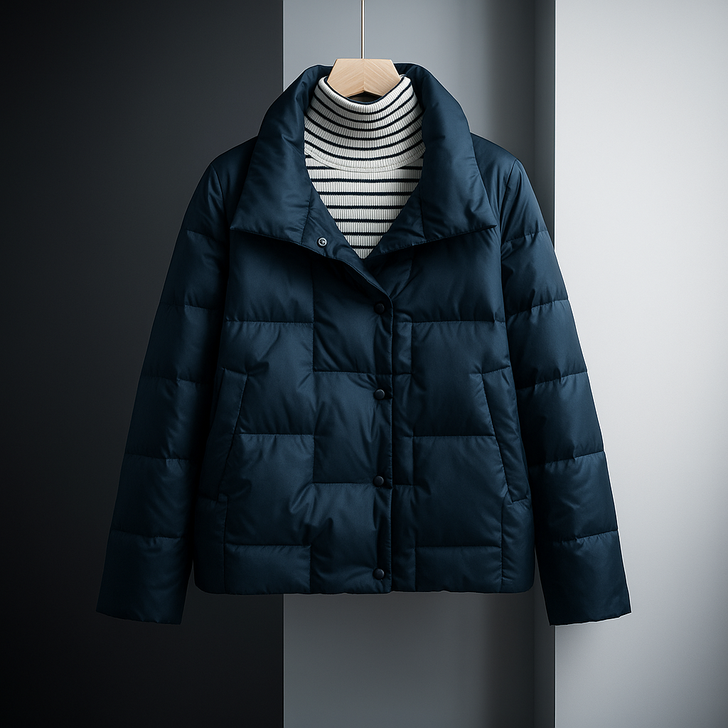 Meredith - Women's Button-Front Quilted Puffer Jacket