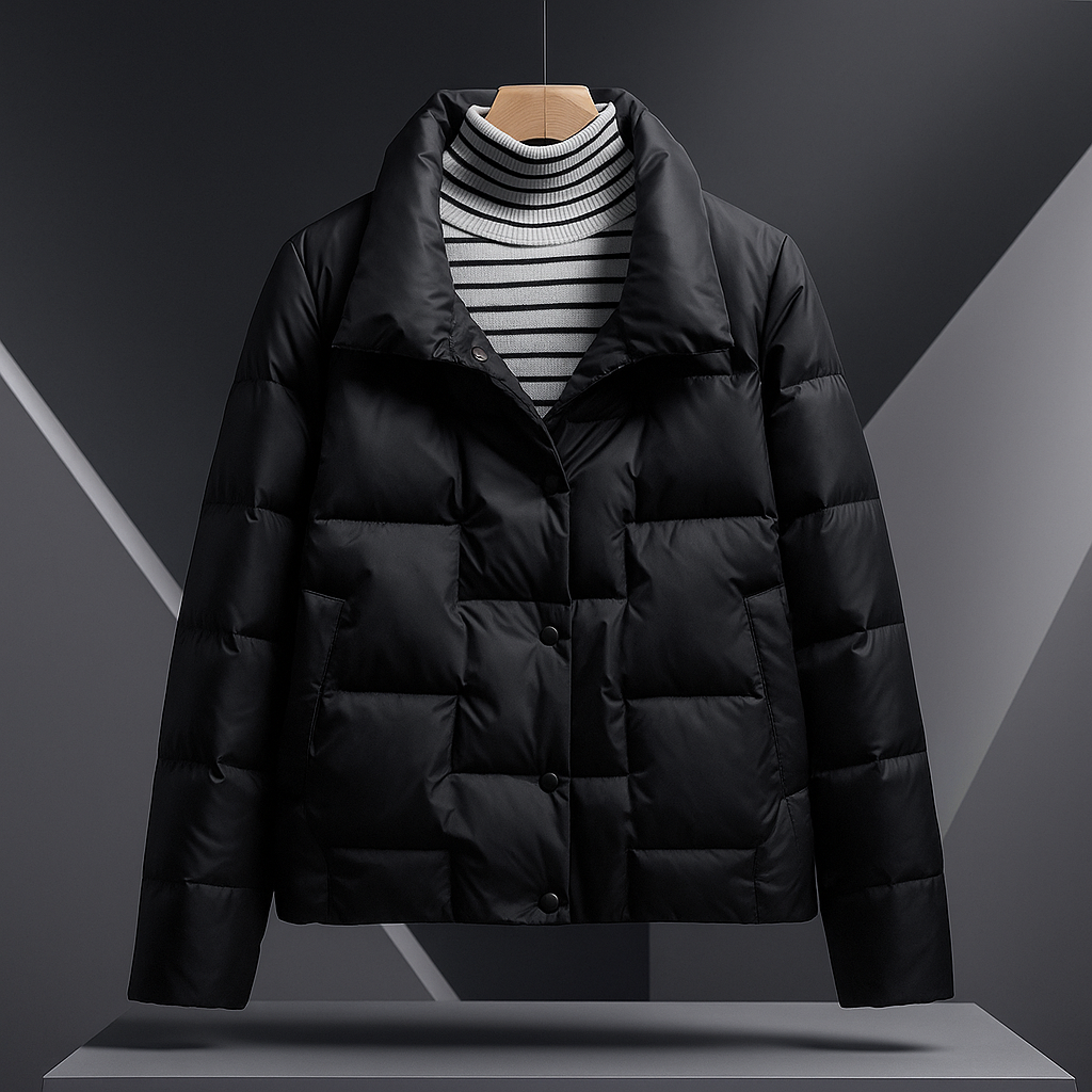 Meredith - Women's Button-Front Quilted Puffer Jacket