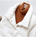 Meredith - Women's Button-Front Quilted Puffer Jacket