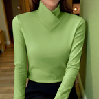 Minerva - Women's High-Neck Long-Sleeve Pullover