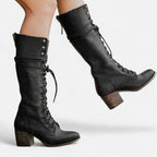 Natasha - Women's Lace-Up Knee-High Boot 