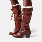Natasha - Women's Lace-Up Knee-High Boot 
