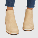 Natasha - Women's Tapered Ankle Boots with Side Zip