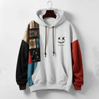 Nathan - Men's Patchwork Hoodie with Adjustable Drawstring