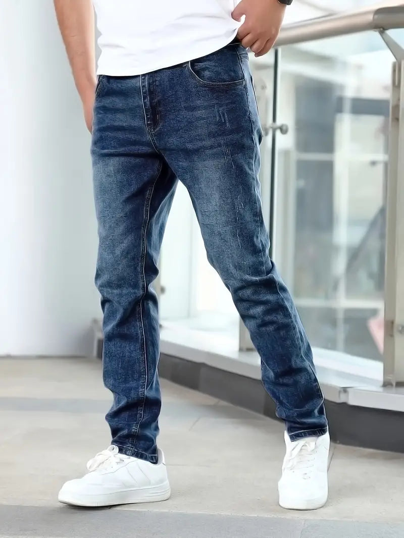 Orrin - Men's Tapered Denim Jeans with Subtle Fading