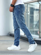 Orrin - Men's Tapered Denim Jeans with Subtle Fading