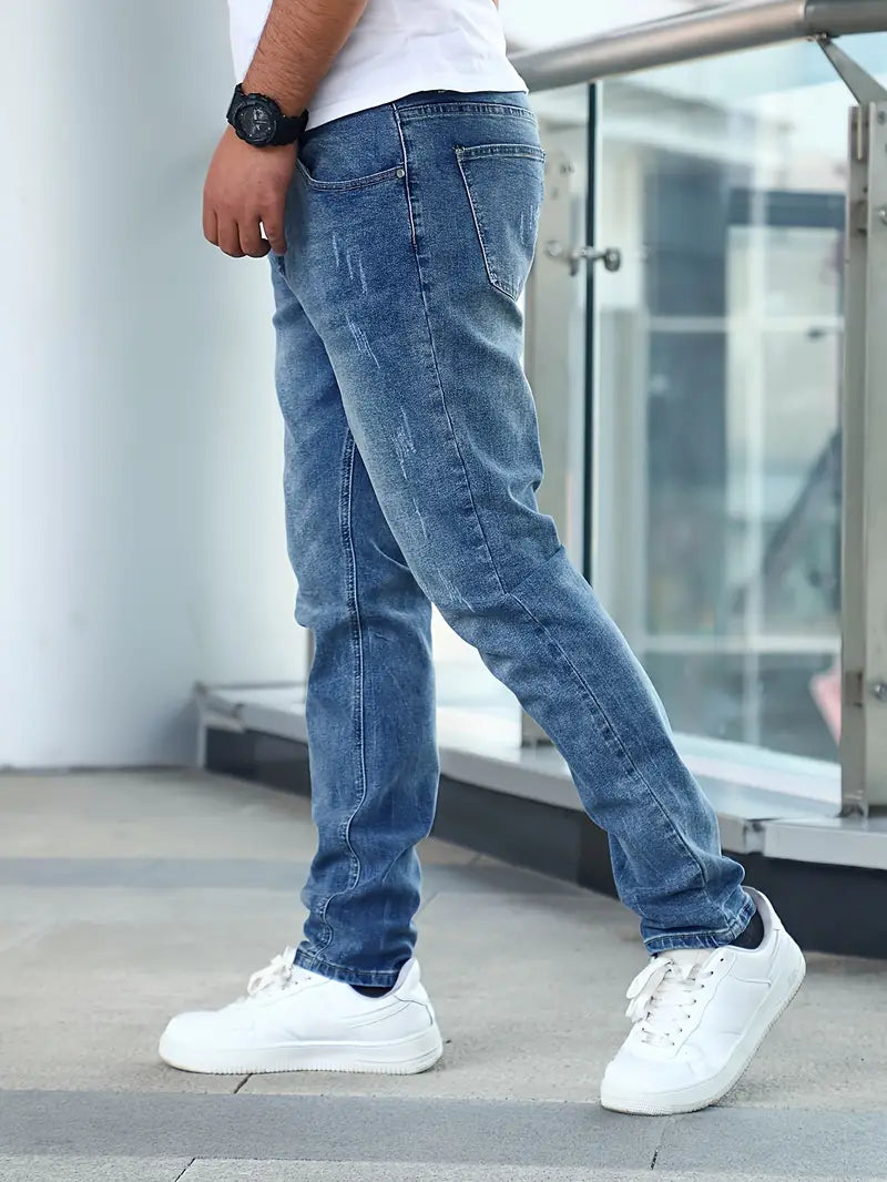 Orrin - Men's Tapered Denim Jeans with Subtle Fading
