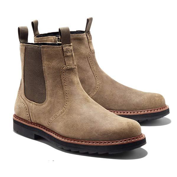 Orville - Men's Suede Chelsea Boots with Lugged Sole