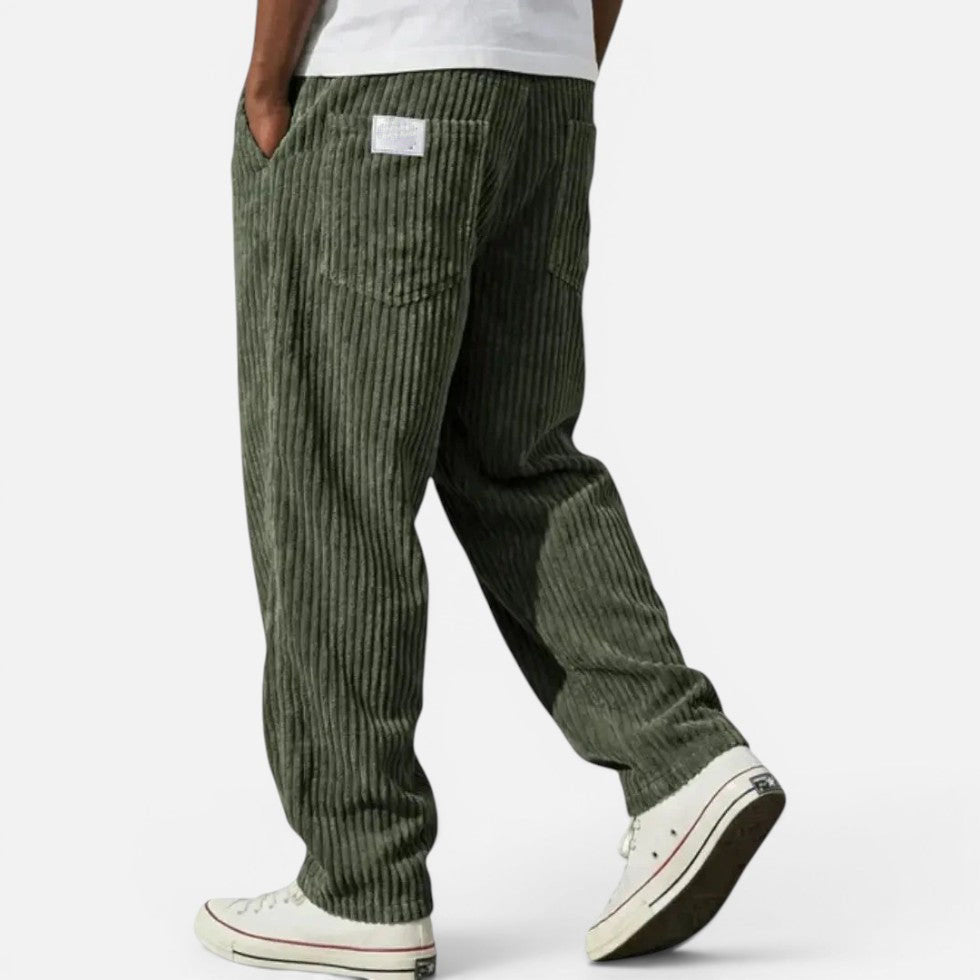Simon - Men's Ribbed Corduroy Relaxed Pants