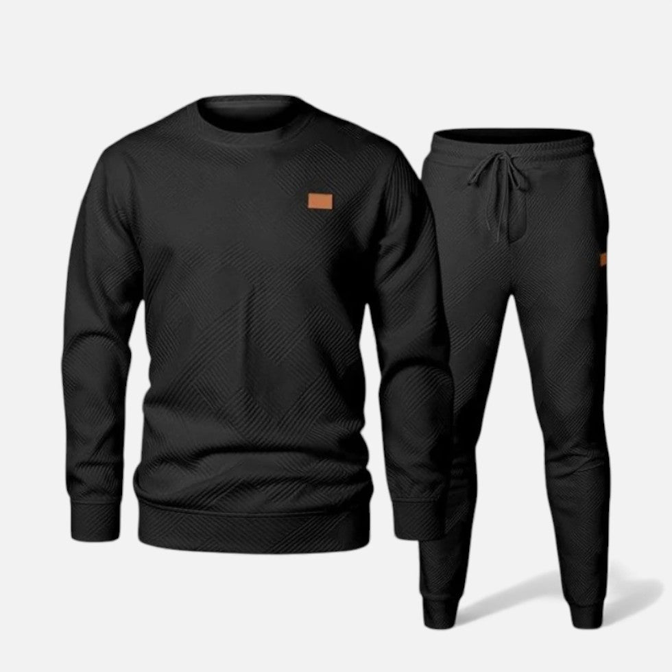 Peter - Men's Textured Crewneck Tracksuit