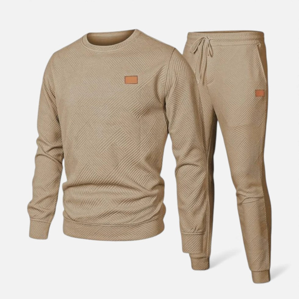 Peter - Men's Textured Crewneck Tracksuit