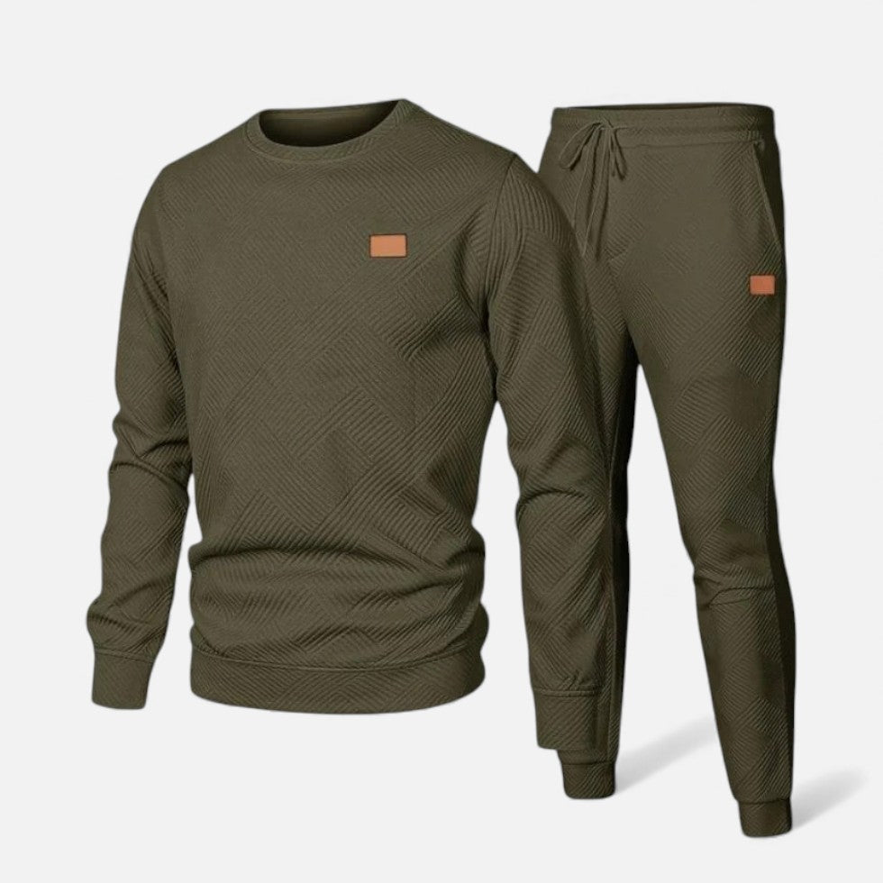 Peter - Men's Textured Crewneck Tracksuit