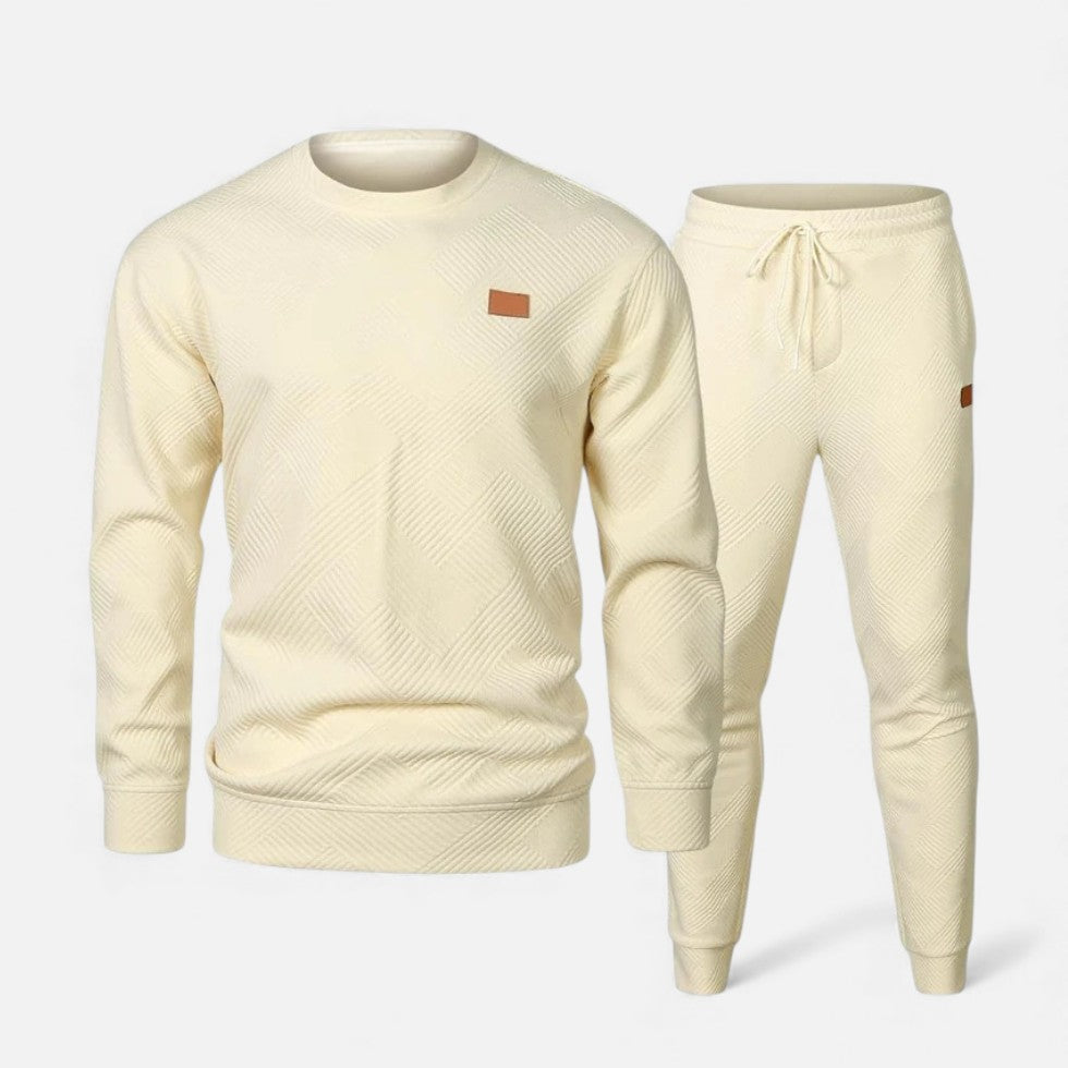 Peter - Men's Textured Crewneck Tracksuit